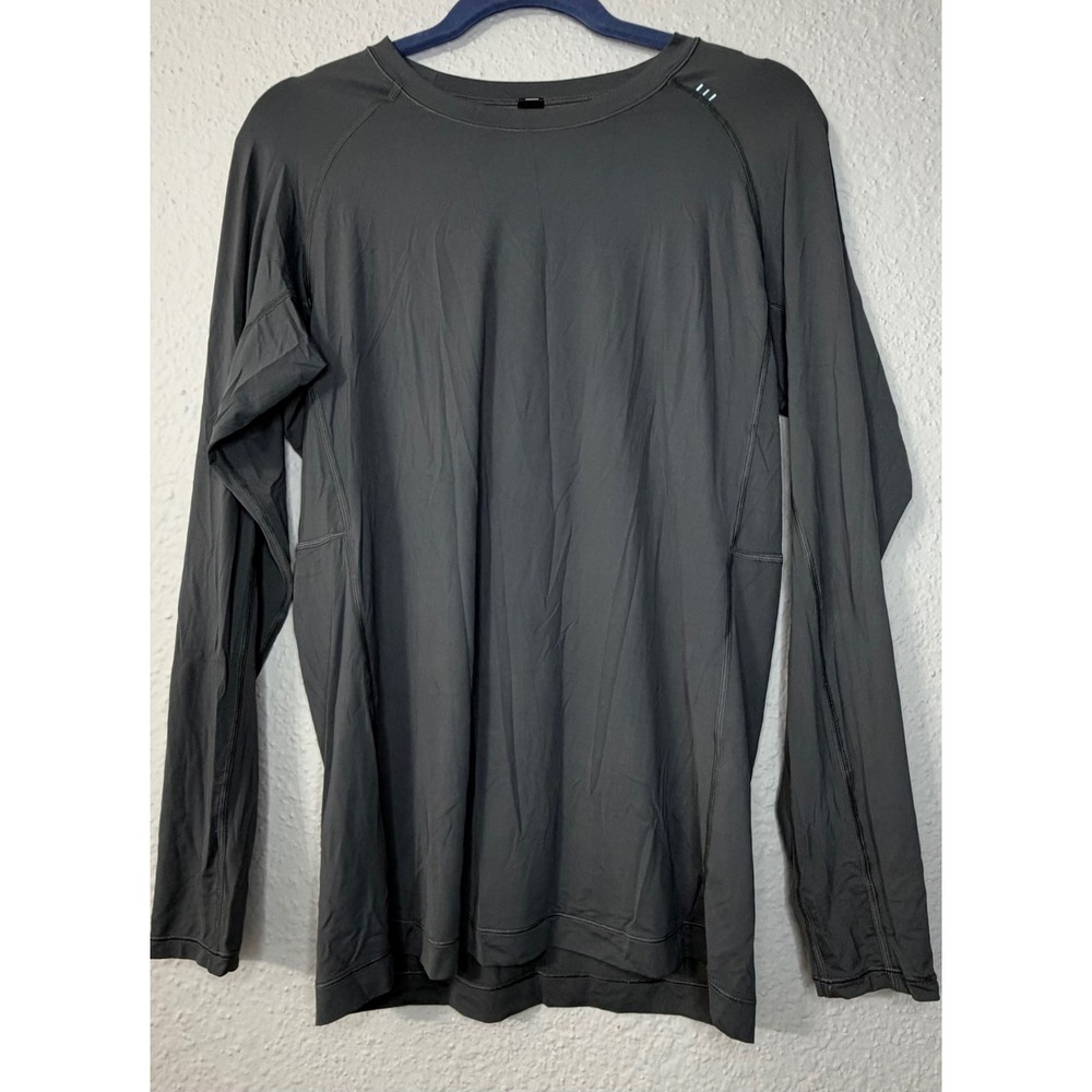 Lululemon Mens Metal Vent Tech Long Sleeve Shirt Gray Training Top Size Large